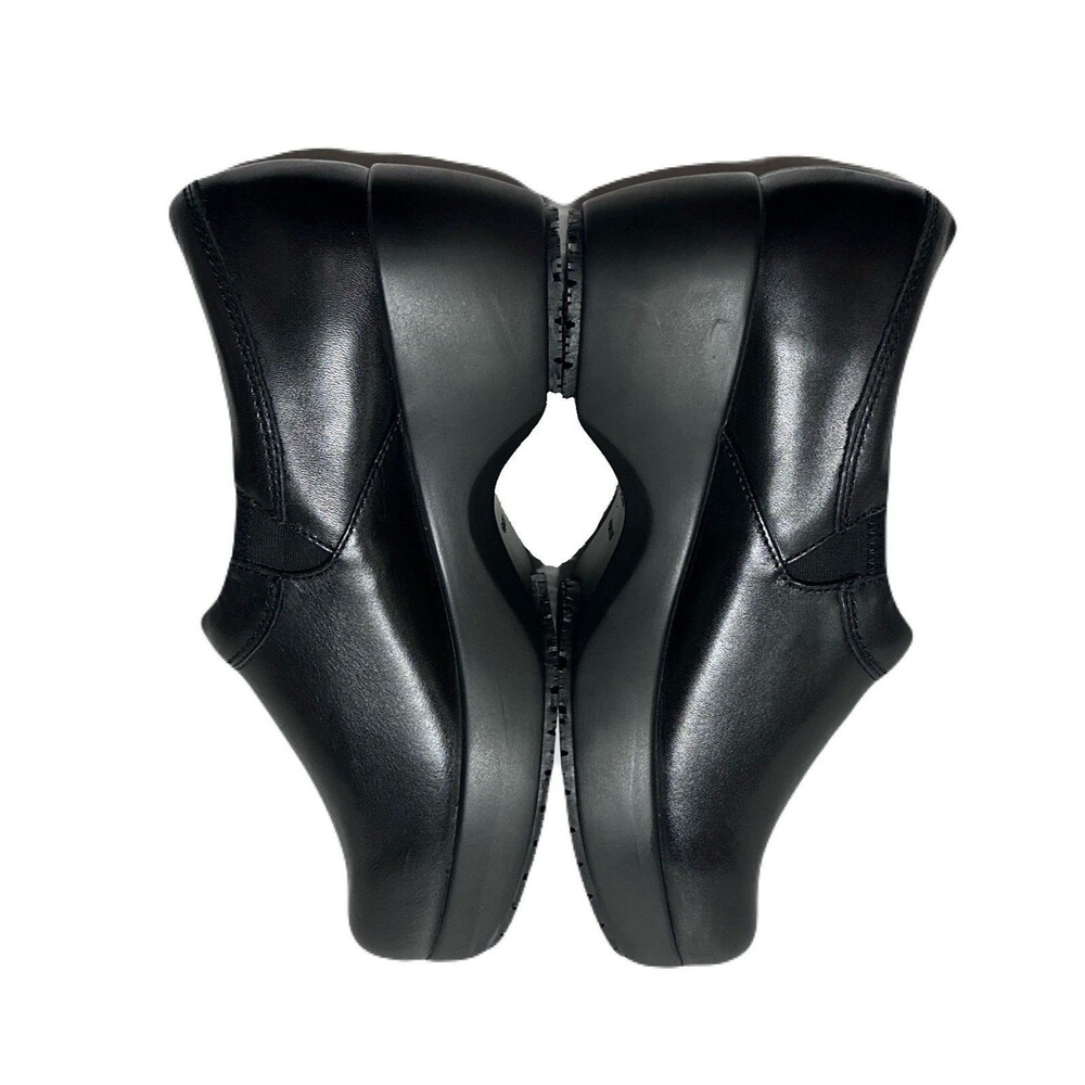 NEW SR Max Geneva Womens Size 9 / 41 Black Leather Slip Resistant Clog Soft Toe - Picture 7 of 9